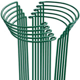 HiGift 10 Pack 24" H x 10" W Tall Plant Support Stakes, Half Round Metal Peony Cages and Supports, Monstera Plant Support Snake Plant Stake Flower Support Ring for Tomato, Hydrangea Outdoor Indoor