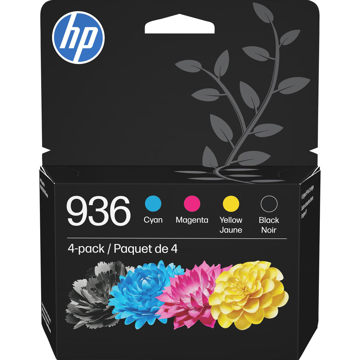 HP 936 Black, Cyan, Magenta, Yellow Ink Cartridges (4-Pack) | Works with OfficeJet 9120, Pro 9110, 9120, 9130, Wide Format 9730 | Eligible for Instant Ink | 6C3Z5LN