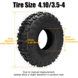 FVRITO 4.10-4 4.10/3.50-4 Tire with Inner Tube for Lawn Mowers Snow Blower
