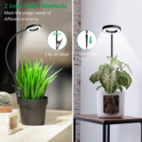 Xuligron Plant Lights for Indoor Growing, 144 LED Full Spectrum Grow Light with Clip 3 Pack, Black Halo Indoor Plant Light 2 Installation Options with 6/12/16H Timer, 5 Dimmable, 3 Modes