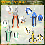 4-Pack Multifunctional Garden Scissors Set-BIDMLI Stainless Steel Pruning &Floral Shears with One-Piece Handle Blades for Tree Pruning, Flower Trimming, and Fruit Picking Tasks at Home&Garden Tool.