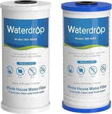 Waterdrop WF10PG Whole House Water Filter, Compatible with WHF21-PG, GE® FXHTC, GXWH40L, 3M® Aqua-Pure AP810, Culligan® RFC-BBSA, Any 10" x 4.5" System, Reduces Sediment, Chlorine, Taste, Odor
