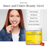 Prelude Bovine Colostrum Chews for Gut Health, Bloating & Beauty for Women & Men - Grassfed Colostrum Gummies for Digestive Health Immunity & Overall Wellness - Colostrum Supplement Made in USA