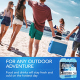 Large Reusable Ice Packs for Cooler with Handle (2 Pack) Long Lasting Coolness, BPA Free, Freezer Packs for Extended Cooling | Cooler Ice Packs for Camping, Fishing, Hiking, Beach