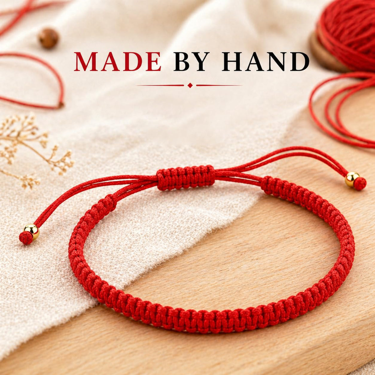 Rosey Kabbalah Red String Bracelet for Protection - Unisex Evil Eye Protection Bracelet - Pulseras Para Hombres - For Good Luck, Blessings, Financial Success & Bravery - Adjustable Size