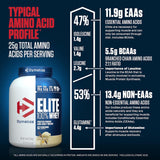 Dymatize Elite 100% Whey Protein Powder, Vanilla, 25g of Protein, 5.5g BCAAs, Less Than 140 Cal., Gluten Free, 2g Carb, 2g Sugar, 3g Fat (67 Servings)