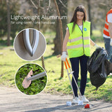 EJG 36" Long Trash & Garbage Picker Grabber, Lightweight Aluminium & Rustproof, Litter Pick Up Stick, Trash Tong, Reaching Assist Tool, Reacher Tool for Elderly, Garden Nabber Plogging (Orange)