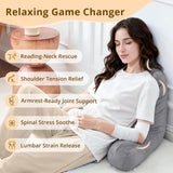 Sasttie Reading Pillow for Bed, Back Pillow for Sitting Up, Dark Grey