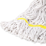 (2 Pack) Heavy Duty Mop Head Commercial Replacement for Floor Cleaning,Wet Industrial Cotton Looped End String Heads Refill,Yellow