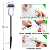 Gorrzai Solar Lights Outdoor 10 Pack Solar Pathway Lights Outdoor LED Waterproof Stainless Steel Driveway Lighting for Outdise, Yard, Walkway, Sidewalk, Garden, Lawn (Warm White)