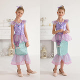 Little Girls Princess Mermaid Costume for Girls Dress Up with Accessory for Christmas Birthday Party Supplies