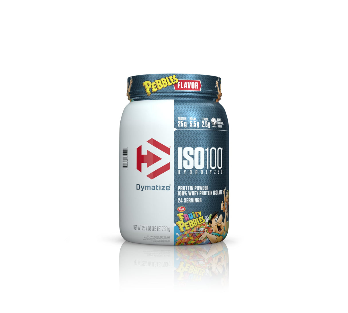 Dymatize ISO100 Hydrolyzed Protein Powder, 100% Whey Isolate Protein, 25g of Protein, 5.5g BCAAs, Gluten Free, Fast Absorbing, Easy Digesting, Fruity Pebbles, 24 Servings