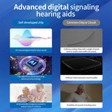 Hearing Aids for Seniors, OTC Hearing Aid Rechargeable with Noise Cancellation Adults, senior Invisible Hearing Amplifier With Portable Charging Case Premium Comfort Designe(Black)