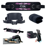 FYGL Hip-Thrust-Belt, Compatible with Dumbbells, Kettlebells, Plates & Machines, Foldable for Home and Gym as Dip & Pull-Up Belt, Versatile Fitness Equipment, Pink