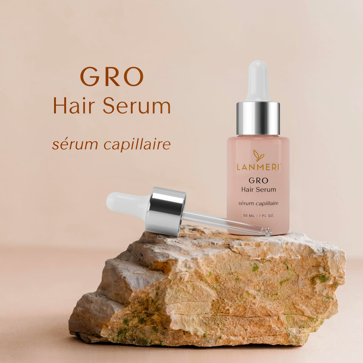 Lanmeri Vegan Hair Growth Serum for Women & Men - Natural Scalp Treatment for Thinning Hair and Hair Regrowth - Fuller-looking, Thicker and Healthier Hair in 90 Days, All Hair Types