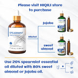 HIQILI 100ML Spearmint Oil for Skin Care, Facial, Can be Added to Lotions, Creams -100% Pure Natural Treatment Grade - 3.38 Fl Oz
