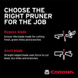 Corona Tools Forged Steel ClassicCUT Bypass Hand Pruner – 1-Inch Cut Capacity Garden Pruning Shears for Stems & Branches, Heavy-Duty Bypass Pruners for Tree, Shrub & Plant Trimming