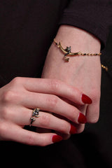 Alex and Ani Celestial Cat Open Ring - Two Tone Nickel-Free, Elegant Celestial Jewelry, Graceful Silhouette for Women, Perfect for Stacking or Solo Wear