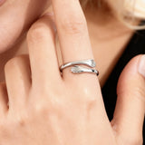 Yuanyora S925 Sterling Silver Hug Ring for Granddaughter Adjustable Ring for Women Christmas Birthday Gifts for Daughters Tarnish Free Jewelry Gift for Her Hope Rings for Granddaughter