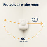 SimpliSafe Smoke & Carbon Monoxide Detector & Motion Sensor - Compatible with Gen 2 Home Security System,White