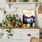 Ninonly 4 Pack Paint by Numbers Kit for Adults Framed Canvas, Art Supplies for Adults Beginners with Easel, Brushes, Acrylic Paint Set for Christmas Gift & Decor, 9 * 12 Inch