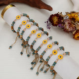 COLOYAN 9PCS Sunflower Gifts Inspirational Bracelets for Women