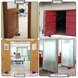 Big Door Stopper 2 Packs Heavy Duty Wedge Rubber Door Stop Works on All Floor Surfaces Height up to 1.9 Inches Non-Scratching Doorstops Special for Home Office School Heavy Door (Black)