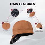 ARCCAPTAIN Reversible Welding Cap, 8 Panel Protective Welders Cap, 10 oz Fireproof Cotton Comforts for Safety and Protection While Welding to Men Women, Khaki, 7 1/2