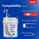 Bar5F Gallon Pump Dispenser Heavy Duty for 1, 2.5, and 5 Gallon Containers Commercial Household Industrial Large Actuator 30cc Output | 38-400 2-Pack