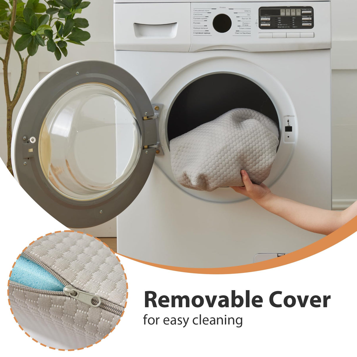 BIEEZZK Knee Wedge Pillow for Pain Relief - Memory Foam Leg Elevation Pillow for Post-Surgery Recovery, Sciatica, Hip & Back Support - Knee Wedge for Sleeping, Ankle & Joint Care, Grey