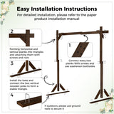 Babenest 7.38FT Square Wooden Wedding Arch Backdrop Stand for Party