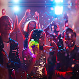 Aywewii LED Tambourines Christmas Glow in The Dark Party Supplies Musical Instruments for Kids & Adults, 3 Modes of Color Flashing, Light Up Toys for Birthday Wedding Concert Carnival