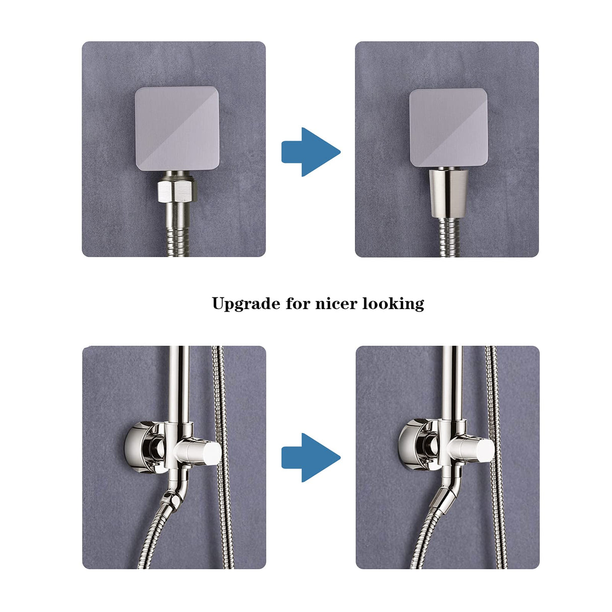 BRIGHT SHOWERS Shower Hose For Hand Held Shower Heads, 79 Inches Cord Extra Long Stainless Steel Hand Shower Hose, Ultra-Flexible Replacement Part with Brass Insert, Brushed Nickel