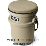 YETI 5 Gallon LoadOut Bucket 360-Degree Swivel Seat, Heavy Duty Foam Cushion for Dove/Duck Hunting, Fishing, Baseball, Gardening and Camping, Tan