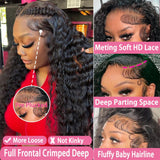 Armodeo 250 Density Hd Lace Front Wigs Human Hair 30 Inch 100% Human Hair Deep Wave Lace Front Wigs Curly Wig Wet And Wavy Pre Plucked Frontal Wigs