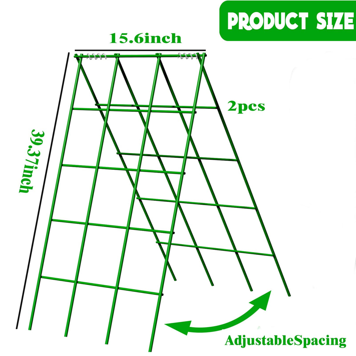 Heavy Duty Cucumber Trellis,2 Pack,No AssemblyGarden Trellis for Climbing Plants Outdoor,Cucumber Trellis, A-Frame Vegetable Frame,Vegetables Peas Beans Squash Cucumber