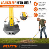 Heavy Duty Thatch Rake for Lawns, 15" Dual-Sided Dethatching Rake with Sharp Steel Tines, Manual Dethatcher and Scarifier Tool for Dead Grass, Moss & Thatch Removal, 70" Adjustable Long Handle