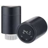 Sandy Beach Smart Radiator Valve - Smart Radiator Thermostat Valve - Amazon Smart Thermostat, Smart TRV with Zigbee Gateway Connecting to Amazon Alexa Google Home - Anthracite (Gateway + Thermostat)