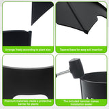 Anothera 48 Pieces Black Planting Grow Rings Diameter Range 8.2-15.7 Inches