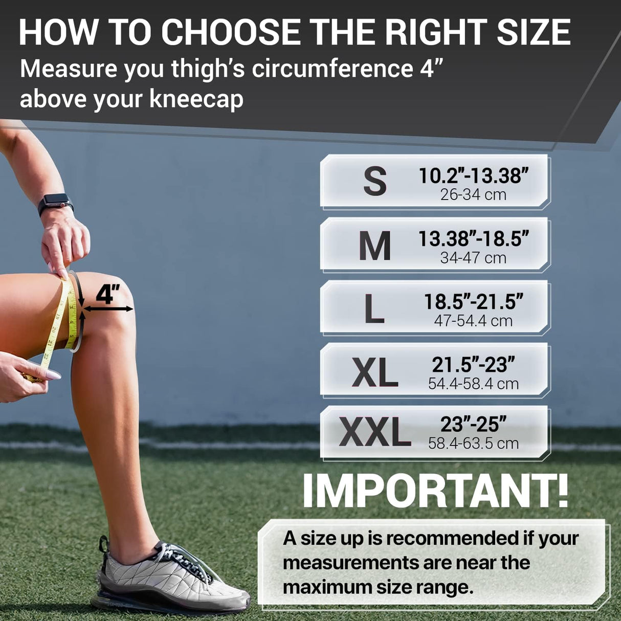 DR. BRACE ELITE Knee Brace with Side Stabilizers & Patella Gel Pads for Maximum Knee Pain Support and fast recovery for men and women-Please Check How To Size Video (Mercury, Large)