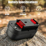 2Pack 4.5Ah HPB18 Ni-Mh Replacement Battery for Black and Decker 18V Battery HPB18 HPB18-OPE Compatible with Black Decker Battery 18 Volt Tools A1718 FS18FL Firestorm Cordless Power Tool（2Pack ）