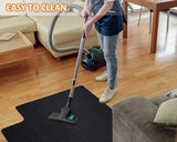 HomeMall Hardwood and Tile Floor Office Chair Mat, 48" x 36" Computer Gaming Rolling Chair Mat, Non-Slip Low-Pile Floor Protector, Under Desk Mat for Rolling Chair, Black Lip