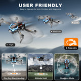 Drone with Camera for Adults, 2K HD FPV Drones with Upgrade Altitude Hold, One-Key Take Off/Landing, Speed Adjustment, Headless Mode, 2 Batteries, Toys Gifts for Teen Boys Girls, Beginner