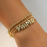 U ZERO Personalized Name Bracelet for Women, Custom Bubble Letter Jewelry Gift for Mom, Bridesmaid, Girlfriend - Birthday, Christmas, Thank You Present (Style-A)