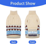 MIGOHI Windproof Dog Sweater Stretchy Medium Dog Sweater for Chilly Day | Dachshund Sweaters for Cold Weather Comfortable Sleeveless Winter Christmas Knitwear for Wiener,Pug,LightBeige,M