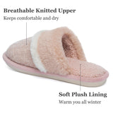 MAXTOP House Slippers for Women Fluffy Memory Foam Cute Comfy Fuzzy Slippers Slip on Anti-Skid Christmas Gifts for Women Mom Indoor and Outdoor Size 9 10 Pink