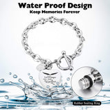 XIUDA Heart Urn Bracelet for Ashes Stainless Steel Memorial Jewelry Cremation Bracelet Locket Holder Bangle Link Chain for Women Men