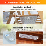 4-Pack Panel Grow Lights for Indoor Plants, FECiDA 2026 LED Plant Grow Light for Under Cabinet Plants, Full Spectrum Growing Lamp with 4,8,12,16,20 Hr Timer, Free Linking