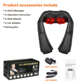 WERTYI Shiatsu Neck Massager, Electric Neck and Back Massager with Heat, 3D Kneading Massage Pillow for Back, Shoulder, Muscle Pain Relief, Office & Home & Car Use, Fits for Parents
