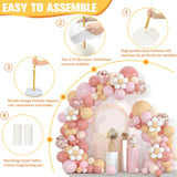 Bazen Balloon Arch Stand Kits Gold 8.2FT&5FT Half Arch Backdrop Stand